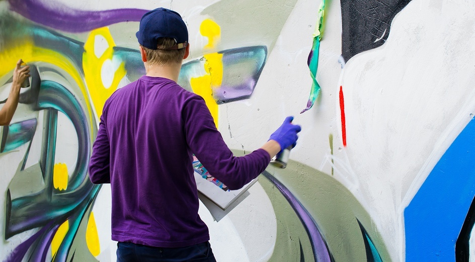 Graffiti wall being repainted-1